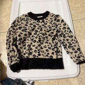 Stylish Leopard Pattern Kids Sweater